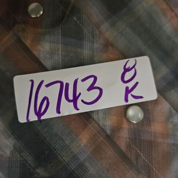 Vintage‎ Champion Westerns Shirt Mens 16.5 33 Permanent Press Pearl Snap Plaid - Picture 11 of 11